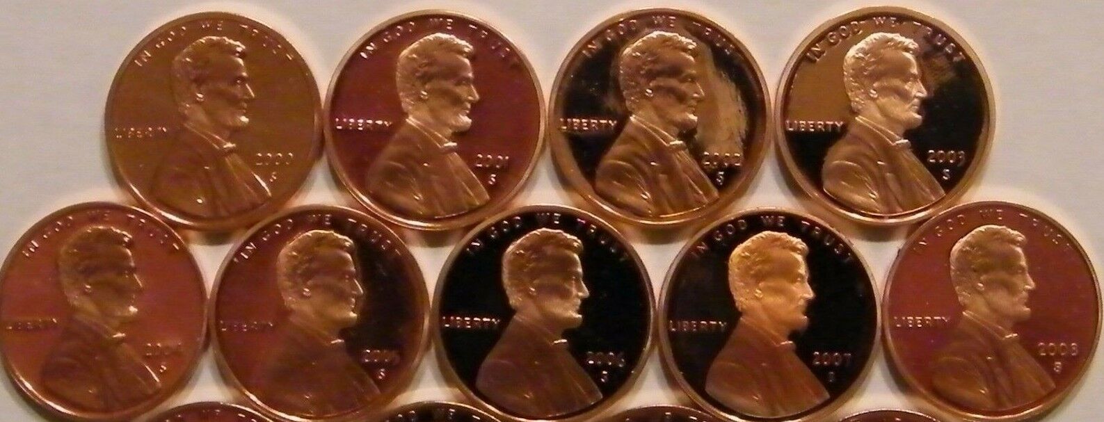2000-2008 S Lincoln Memorial Cent Gem Deep Cameo Proof Run 9 Coin Set US Mint. Без бренда