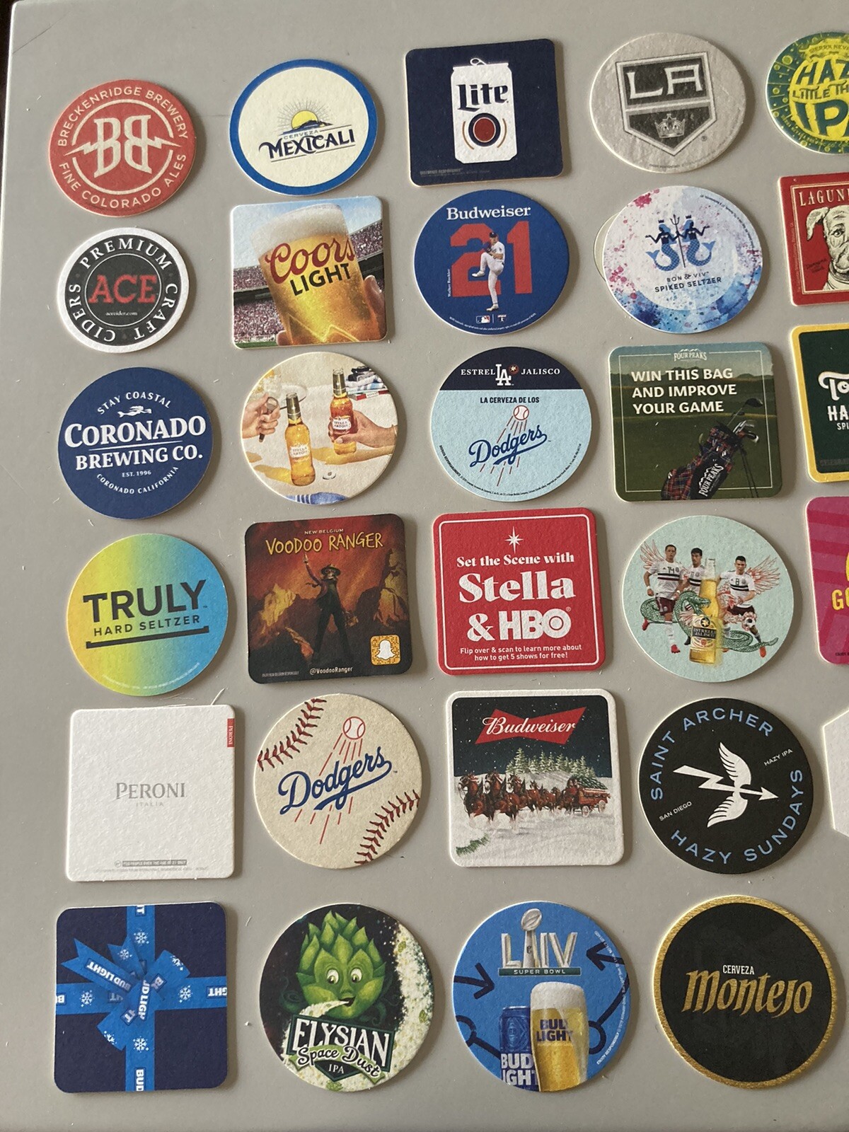 60 Beer Bar Coasters Pint Glass mat coaster Craft Domestic Import Lot A Unique Coors - фотография #3