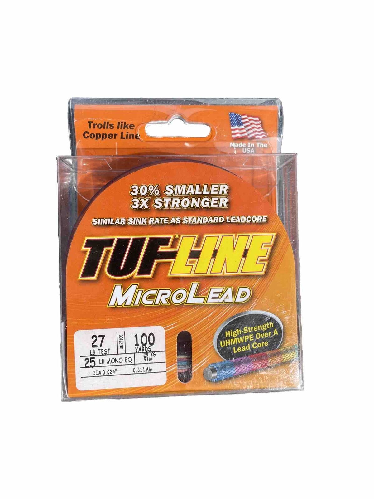 Tuf-Line ML27100 MicroLead 27 lb test- 100 yards - Fishing Line Reel Brand New! Tuf Line ML27100