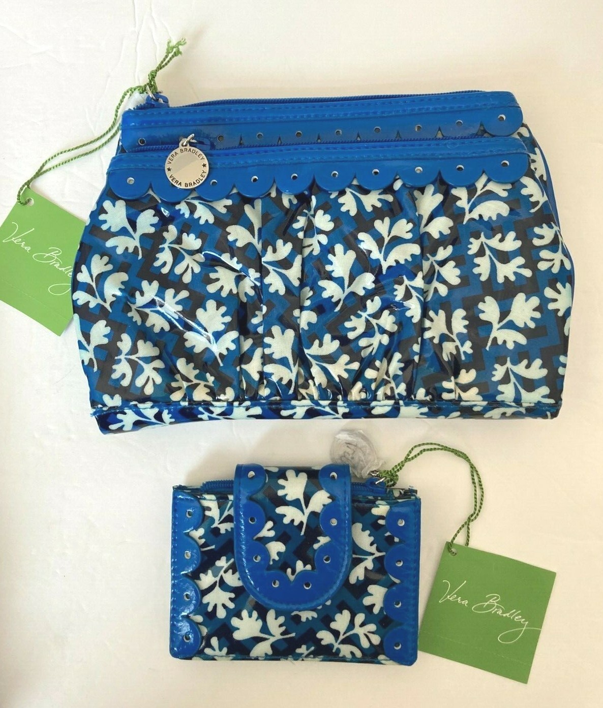VERA BRADLEY FRILL EVERYTHING BLUE LAGOON *NWT 3 PC SET: TOTE/CLUTCH/CARD HOLDER Vera Bradley VERA BRADLEY FRILL EVERYTHING - фотография #7