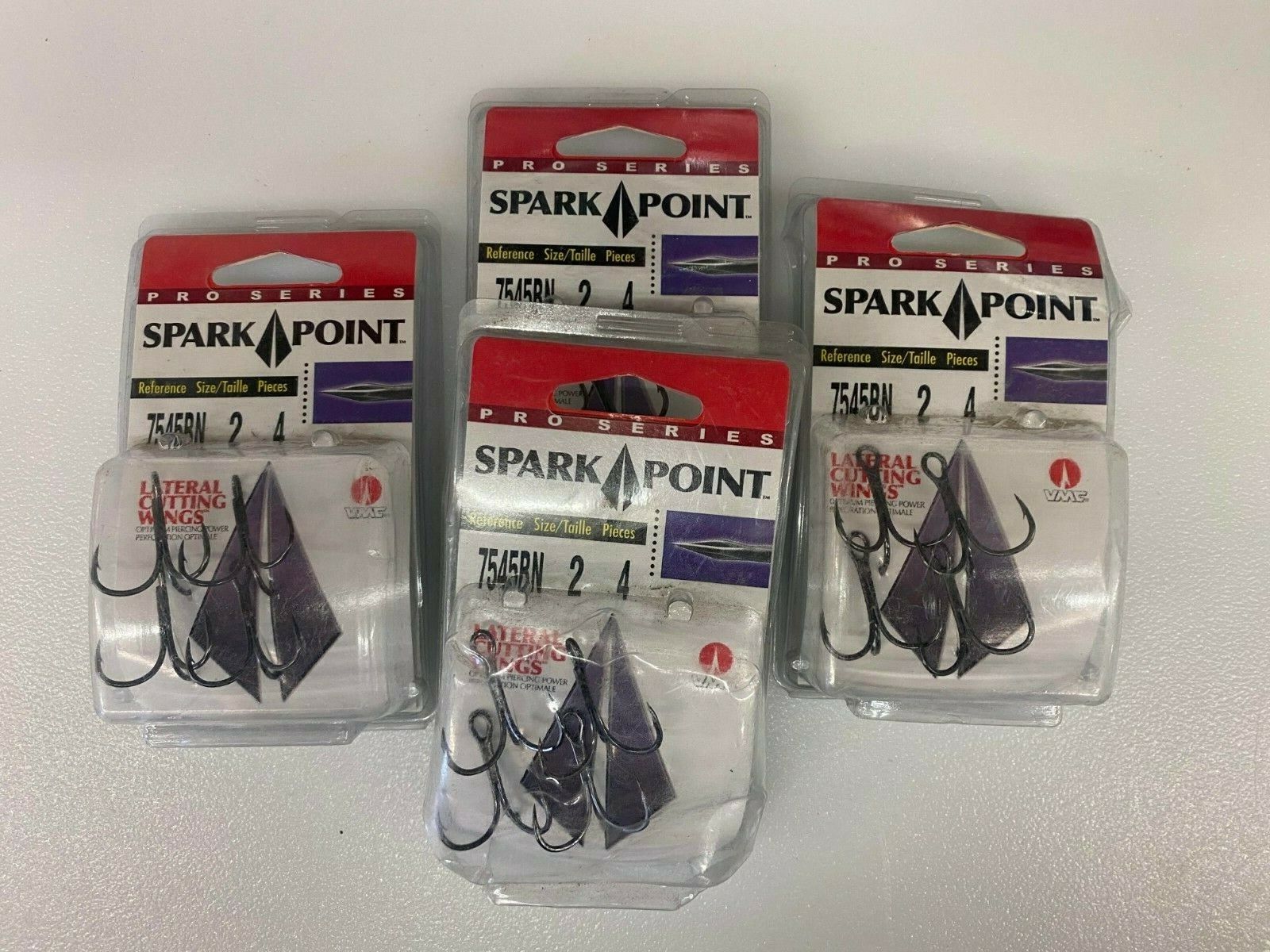VMC Spark Point Pro Series Replacement Treble Hooks Lot of 4 VMC