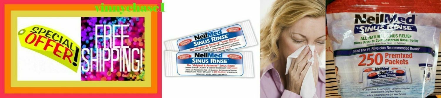 NeilMed Sinus Rinse Allergy-250 PACKETS WINTRY SPECIAL SALE-JUST ARRIVED NeilMed Sinus Rinse  Premixed Packets Sinus Rinse