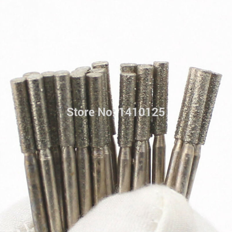 30Pcs 3mm Diamond Coated Cylindrical Grinding Mounted Point Bits Burrs for Stone ILOVETOOL YDZ-A-DKZ-30A-30Pcs - фотография #4
