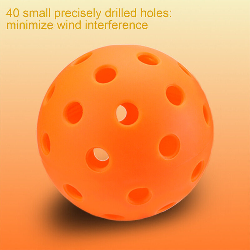 40 Holes Pickleball Balls Set of 12 Indoor True Flight USAPA Approved Orange Unbranded Does not apply - фотография #2
