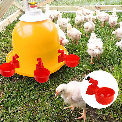 12x Chicken Automatic Watering Cups Waterer Duck Quail Geese Hen Poultry Drinker RedTagTown Does Not Apply - фотография #7