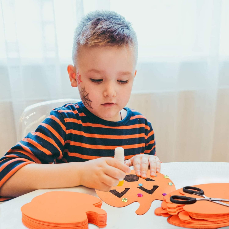 16 Kits Halloween Foam Pumpkin Craft Kits Foam Pumpkin Stickers Halloween Sticke Does not apply - фотография #7