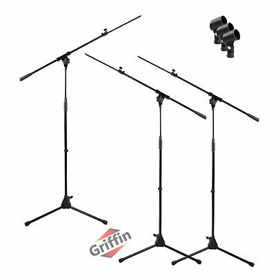Microphone Boom Stand 3 PACK - GRIFFIN Telescoping Boom Tripod Studio Stage Mic Griffin LG-AP3614(3)