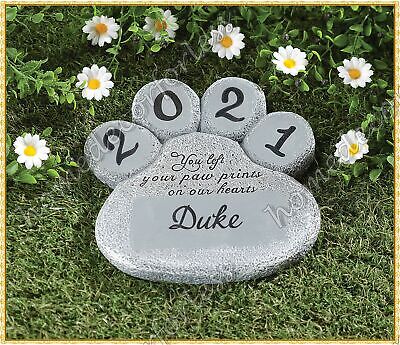 PERSONALIZED Paw Print Dog Cat Pet Memorial Grave Marker Garden Stepping Stone HDFL 355481 - фотография #5
