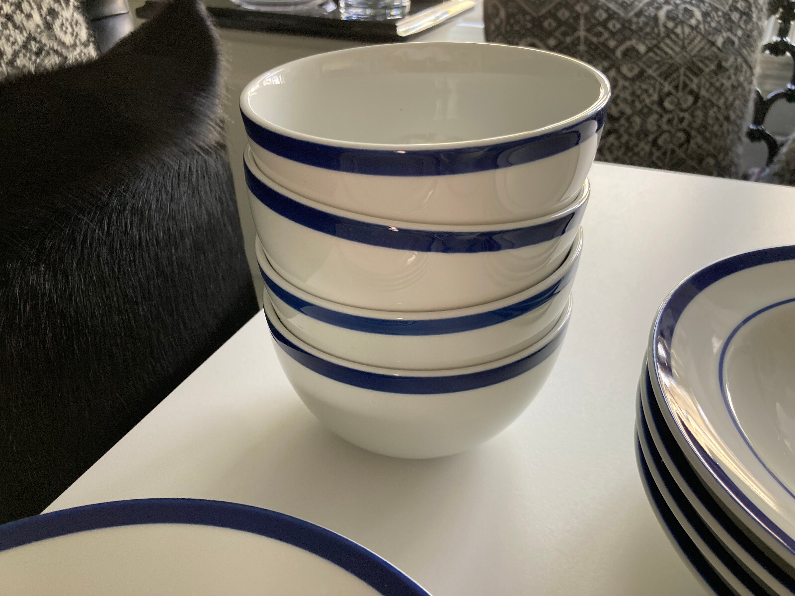 NEW 30pc SET! WILLIAMS SONOMA BRASSERIE BLUE & WHITE PORCELAIN DINNERWARE JAPAN Williams-Sonoma - фотография #15