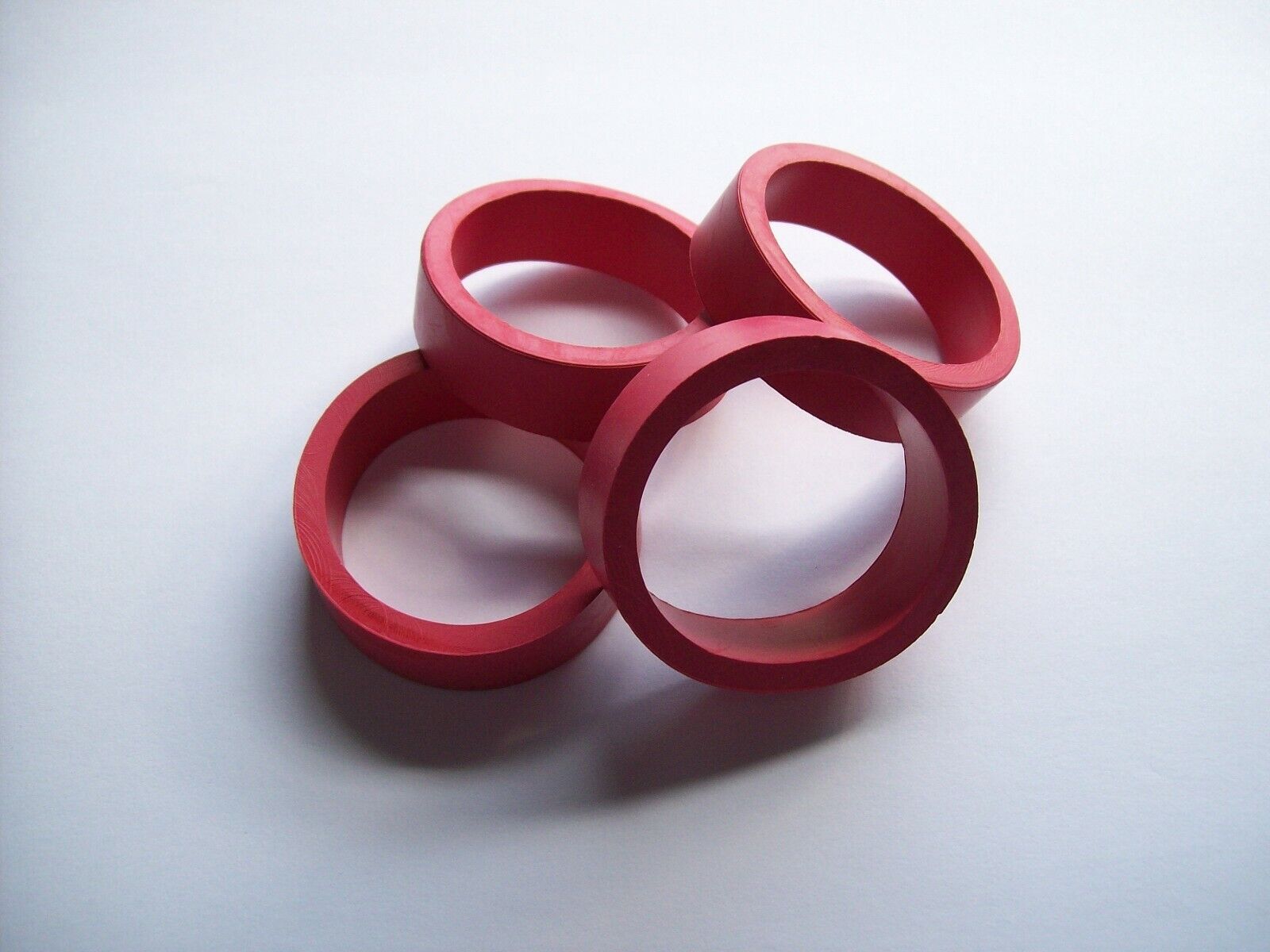 Pinball Machine Flipper Rubber Rings 1.5" Pink Red Common Fits 3" Bats Lot Of 4 Unknown - фотография #3