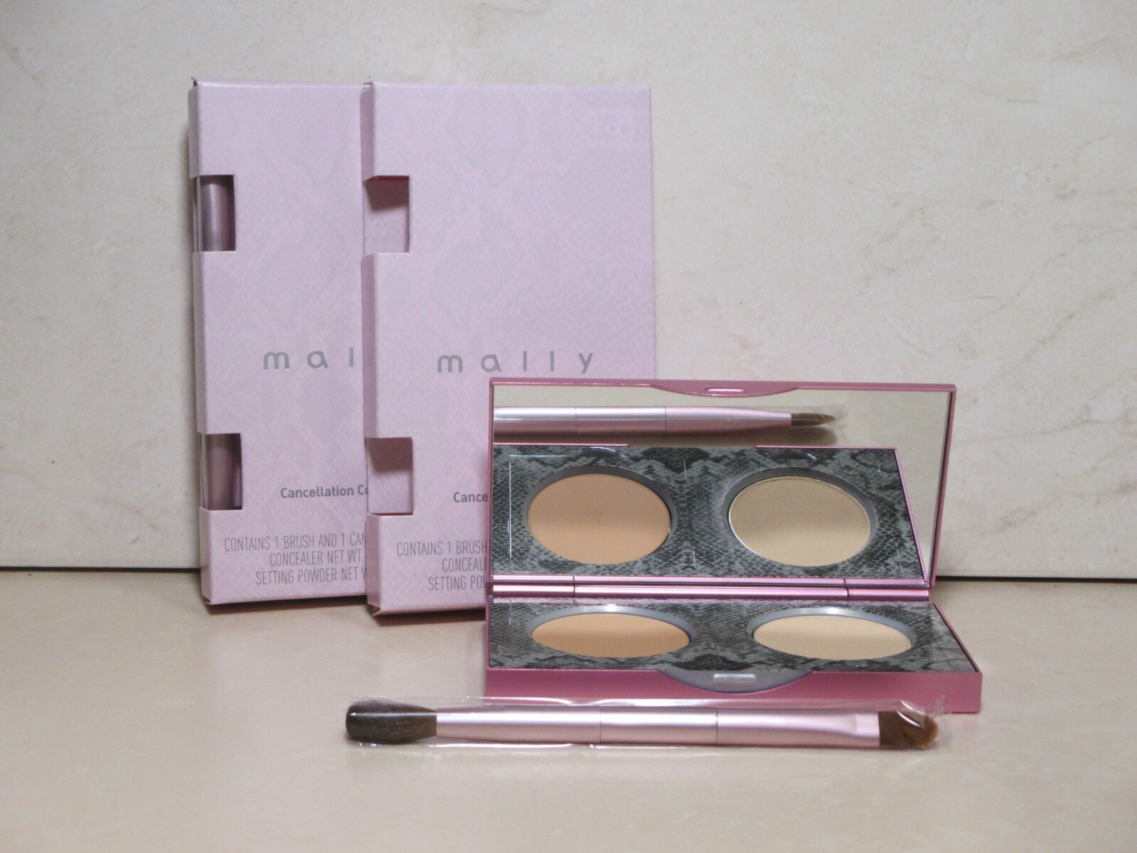 MALLY CANCELLATION CONCEALER TAN BOXED ~ 2 PC LOT  Mally DOES NOT APPLY