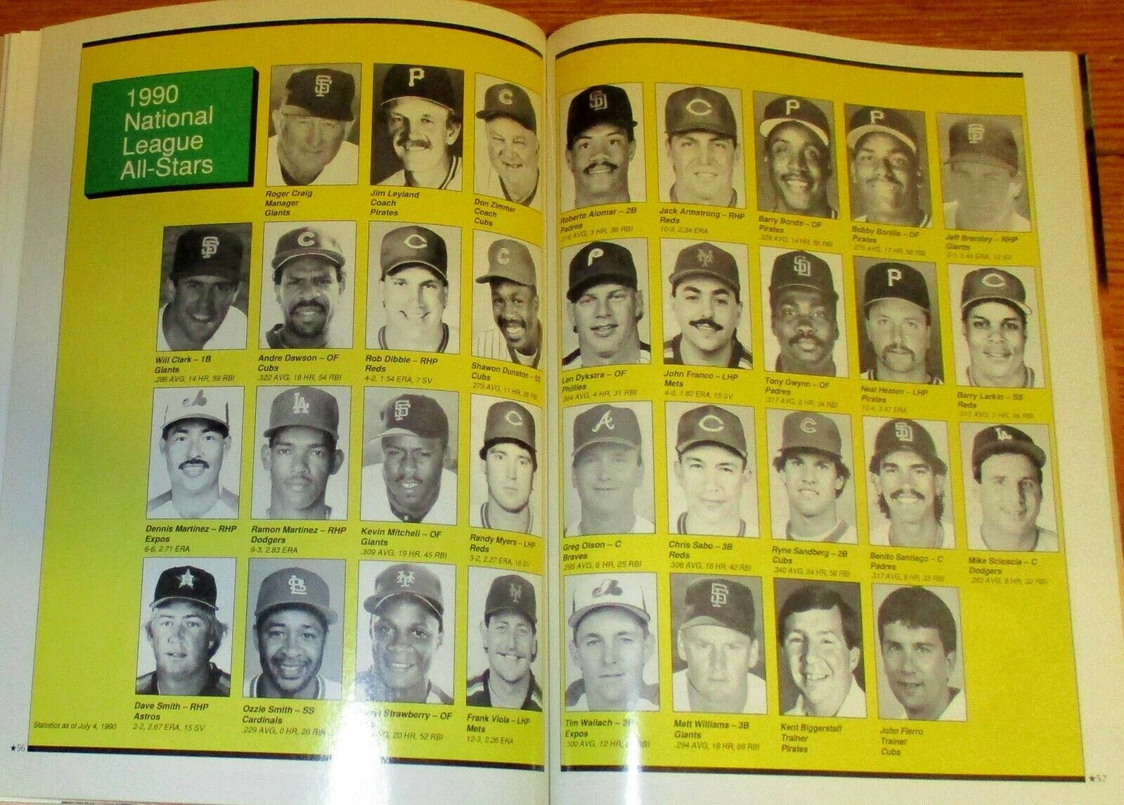 1990 Baseball All-Star Game Program Lot (5)  Chicago  Wrigley Field   96 Pages   Без бренда - фотография #12
