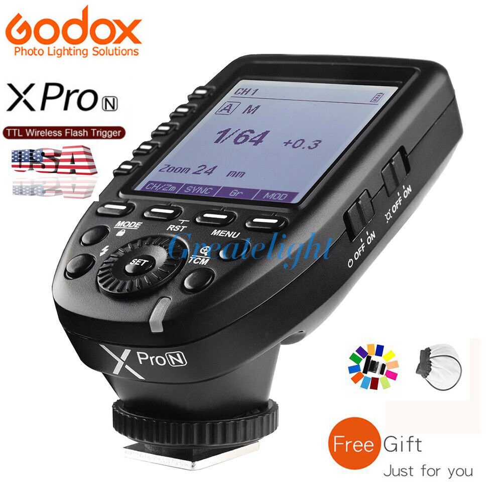 US Stock Godox XPro-N 2.4G TTL Wireless X System Flash Trigger For Nikon Camera Godox Does Not Apply