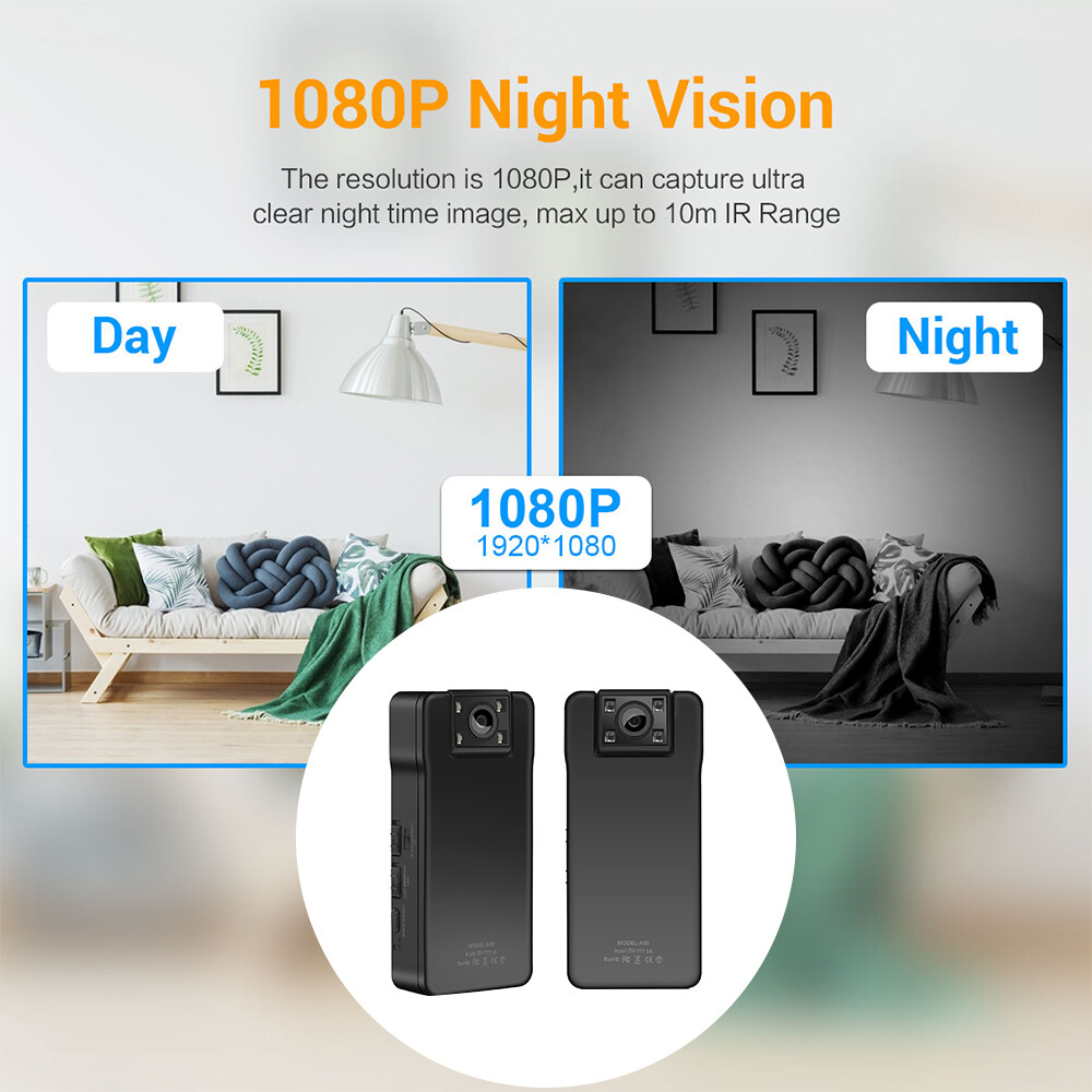 WiFi Video Recorder DVR IR Night 1080P HD Cams Camcorder Mini Body Police Camera Unbranded Camcorder - фотография #6