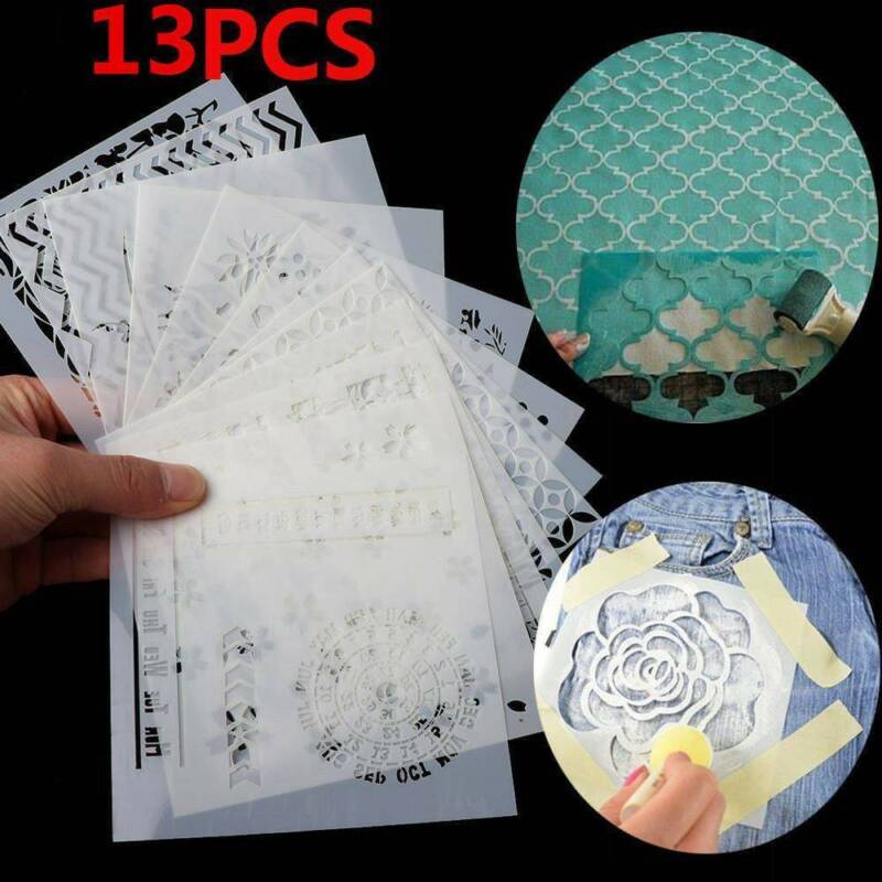 13Pcs/Lot Embossing Template Scrapbooking Walls Painting Layering Stencils DIY * Unbranded Does Not Apply - фотография #2