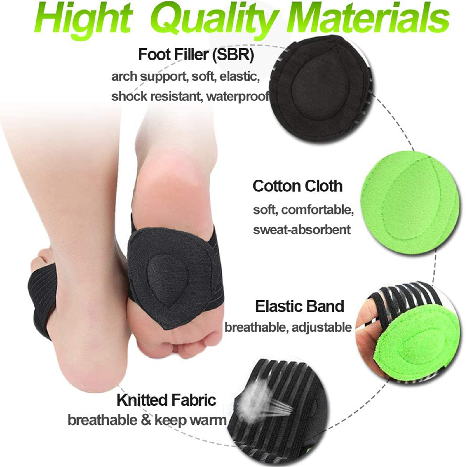 2 Pair Foot Insole Pain Relief Plantar Fasciitis Pads Arch Support Shoes Insert Unbranded - фотография #12