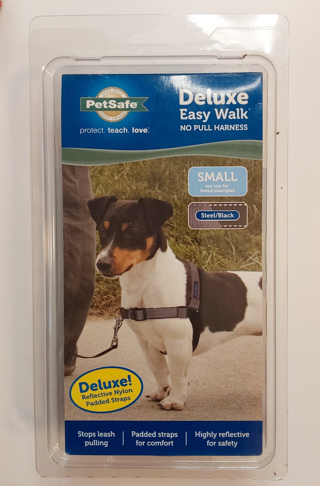 PetSafe Deluxe Easy Walk No Pull Dog Harness Reflective Size Small Steel/Black PetSafe