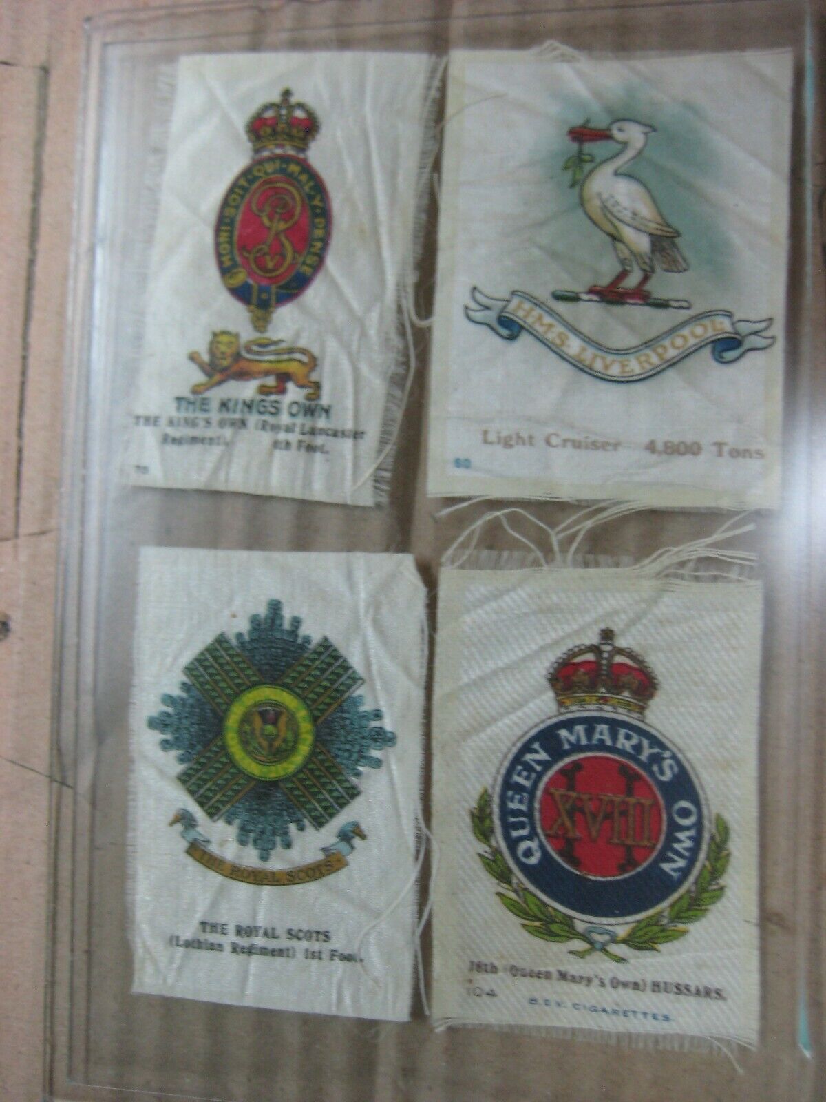  Tobacco Silks 7 Silk British Military Units and War Ship + British Empire Flags Без бренда