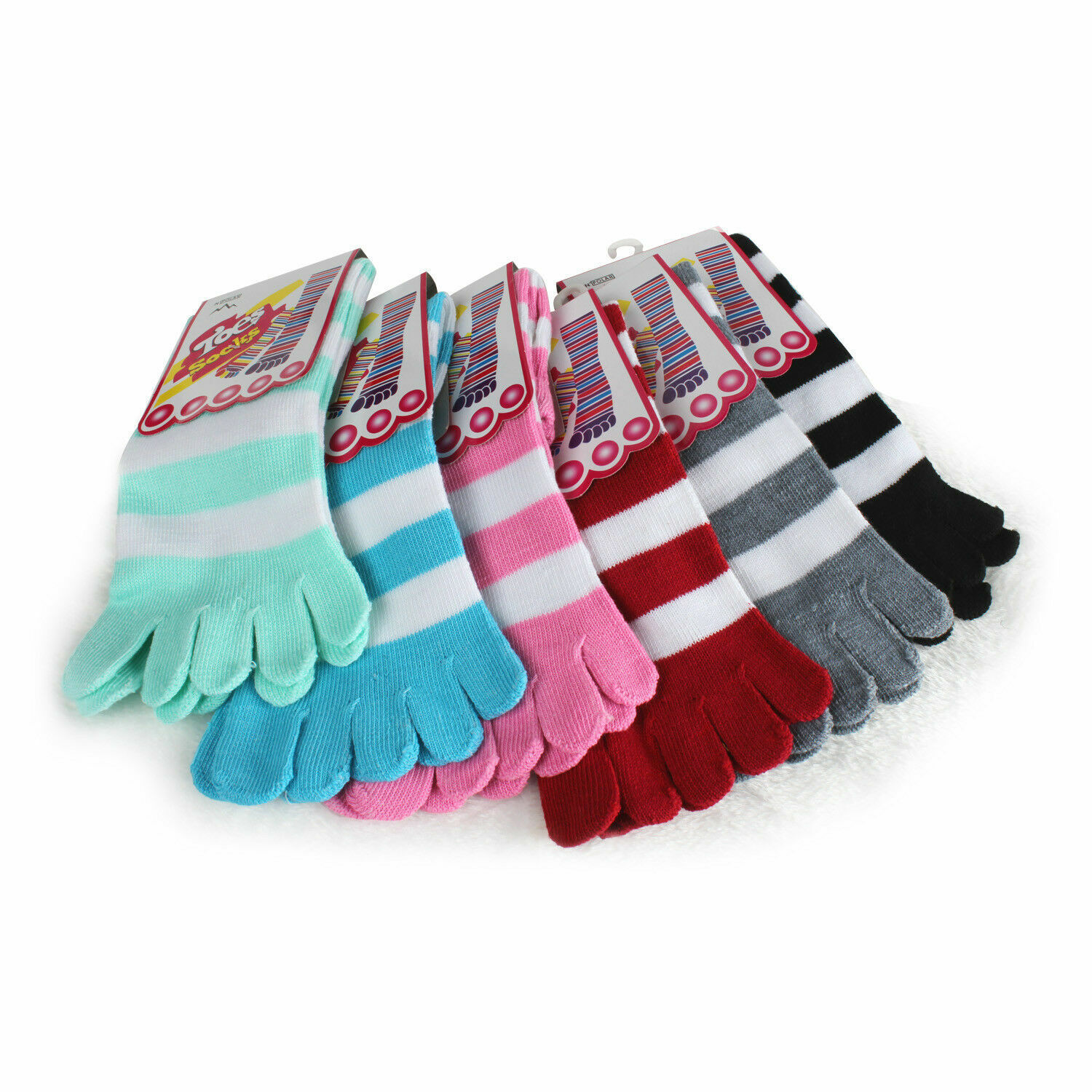 6 Pairs 5-Toes Warm Toe Socks Soft Breathable Ankle Athletic Fashion Socks Women N‘POLAR Does not apply - фотография #11