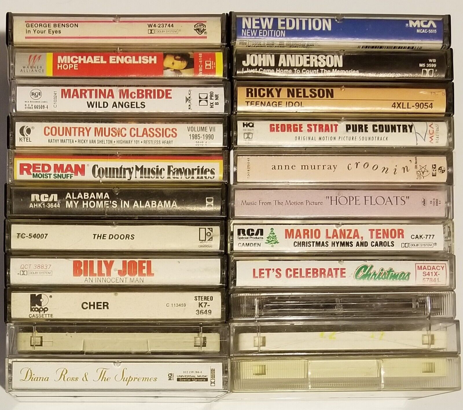 Cassette Tapes Lot 22 with Asst Artists 1970s-1990s Без бренда