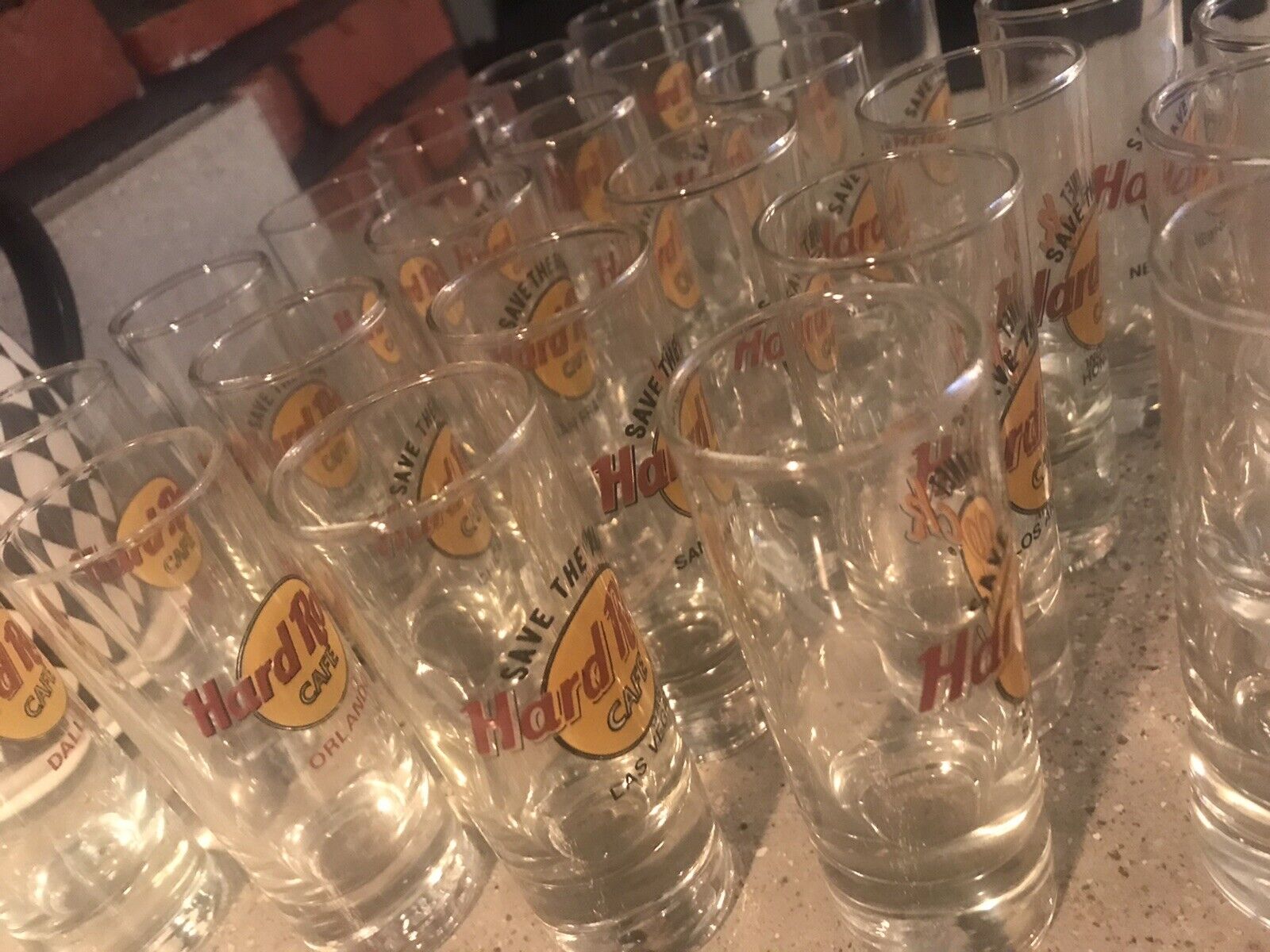 Hard Rock Cafe Lot of 26 Shot Glasses 4" Various Cities 1999 and Prior Без бренда - фотография #5
