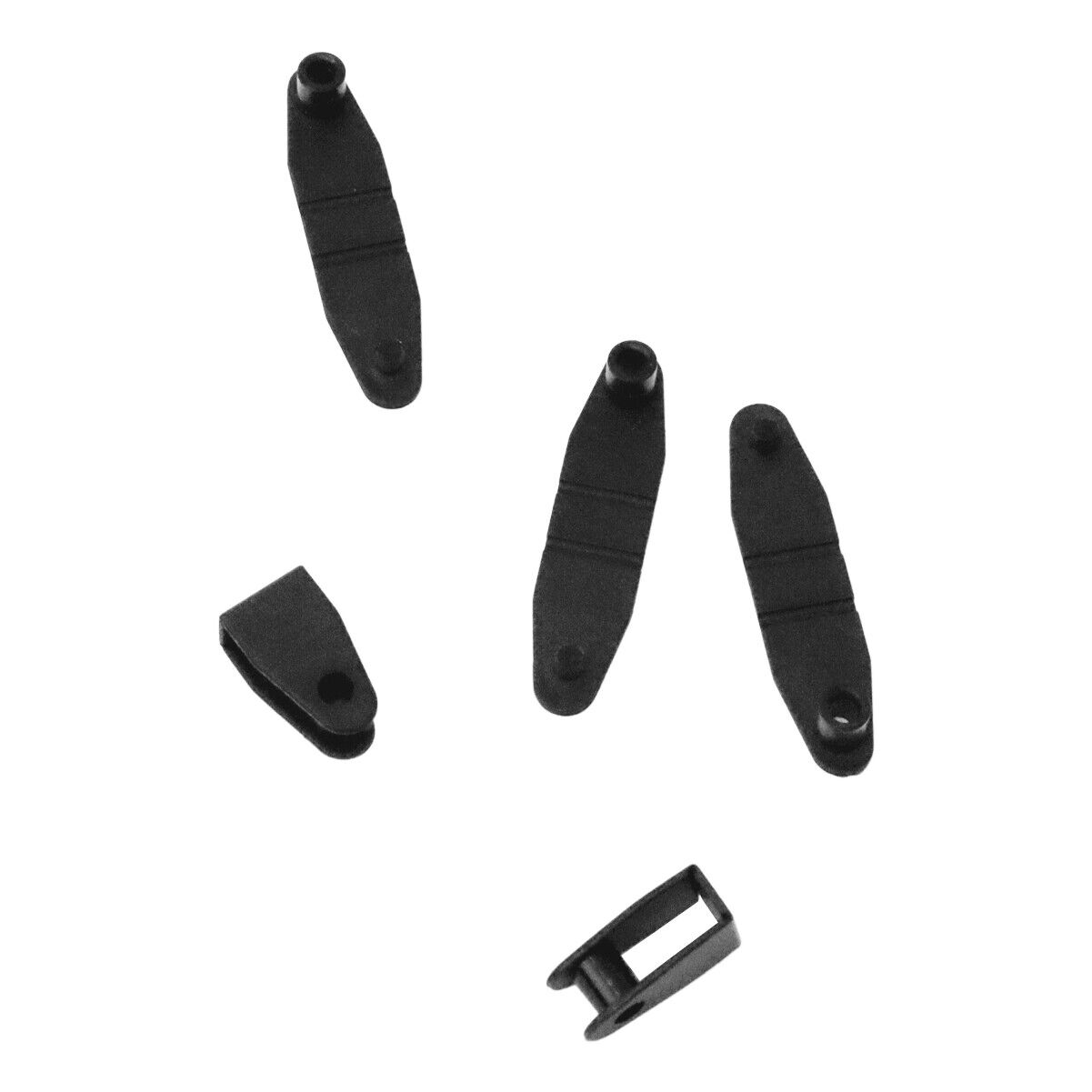 5 pcs - Black Plastic Key Ring Connectors - ID Badge Holder or Charm Adapter Tab Specialist ID 7743-1060 - фотография #3