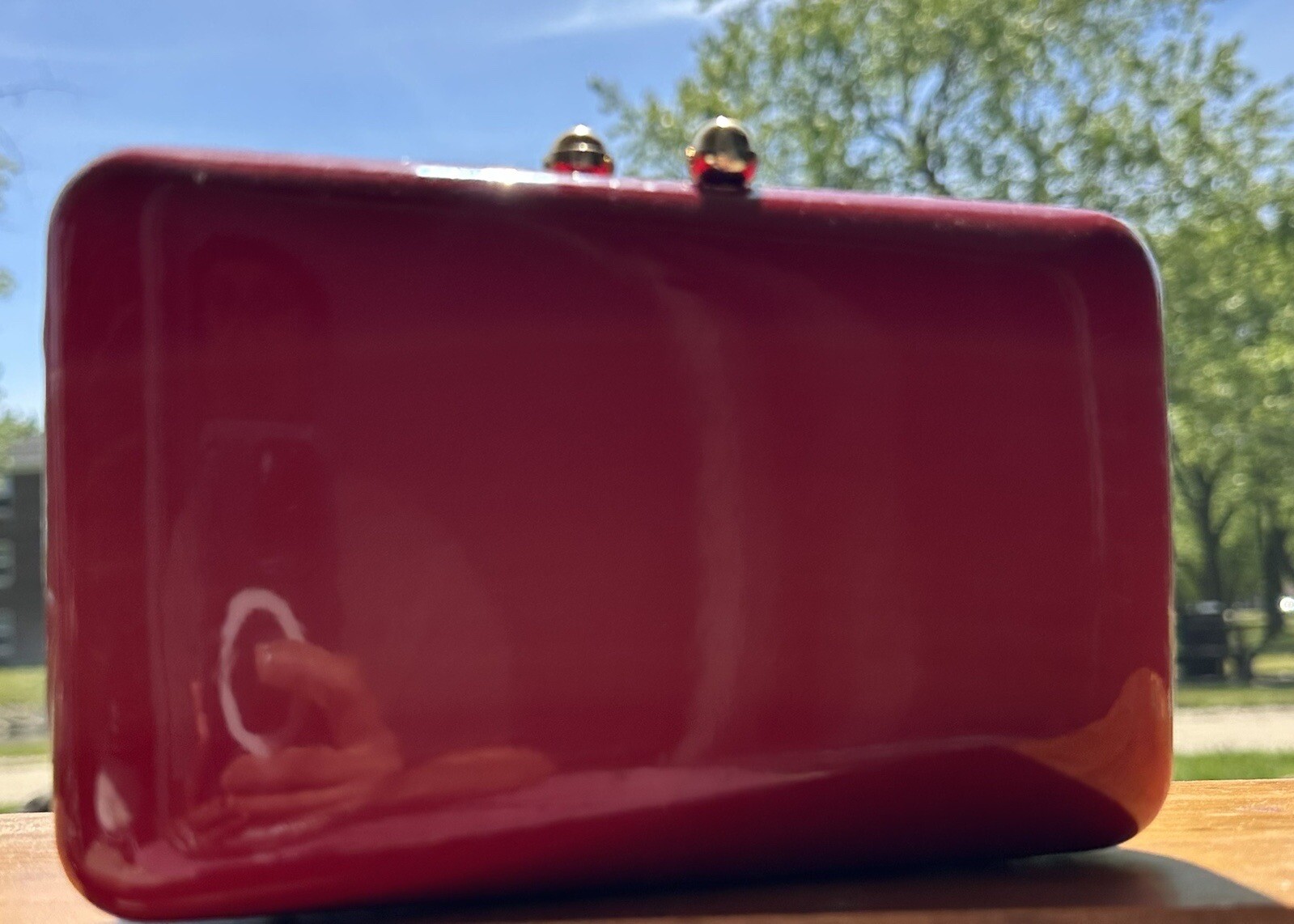 New with tag stelazita clutch red 7/4” Stelazeta - фотография #2