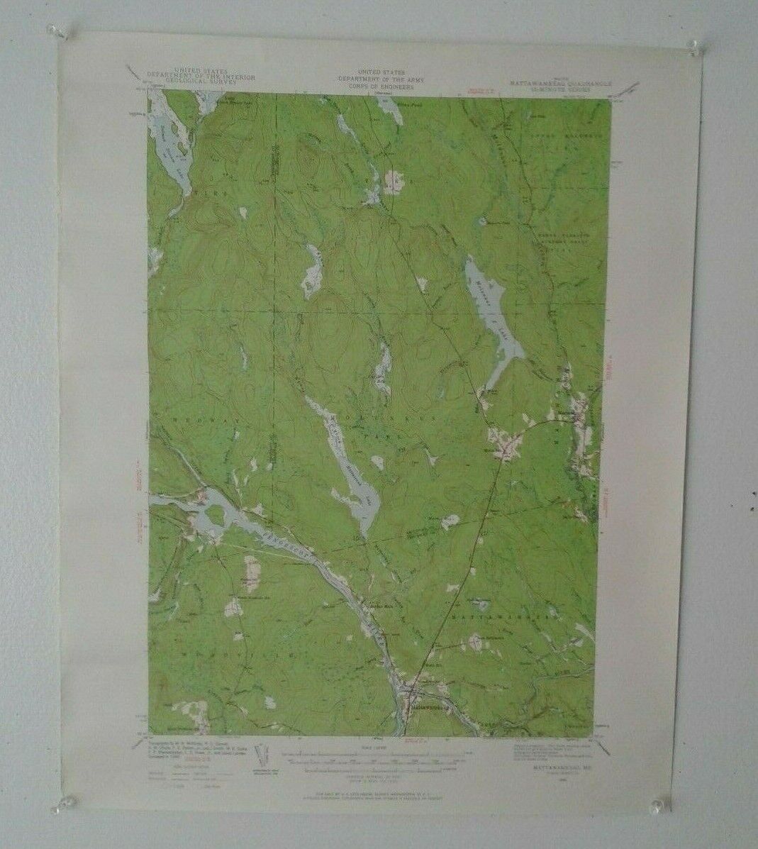 TOPOGRAPHICAL MAPS Lot of 12 Vintage Maps 1940/50s, NY.,Pa., N.J. and Maine Без бренда