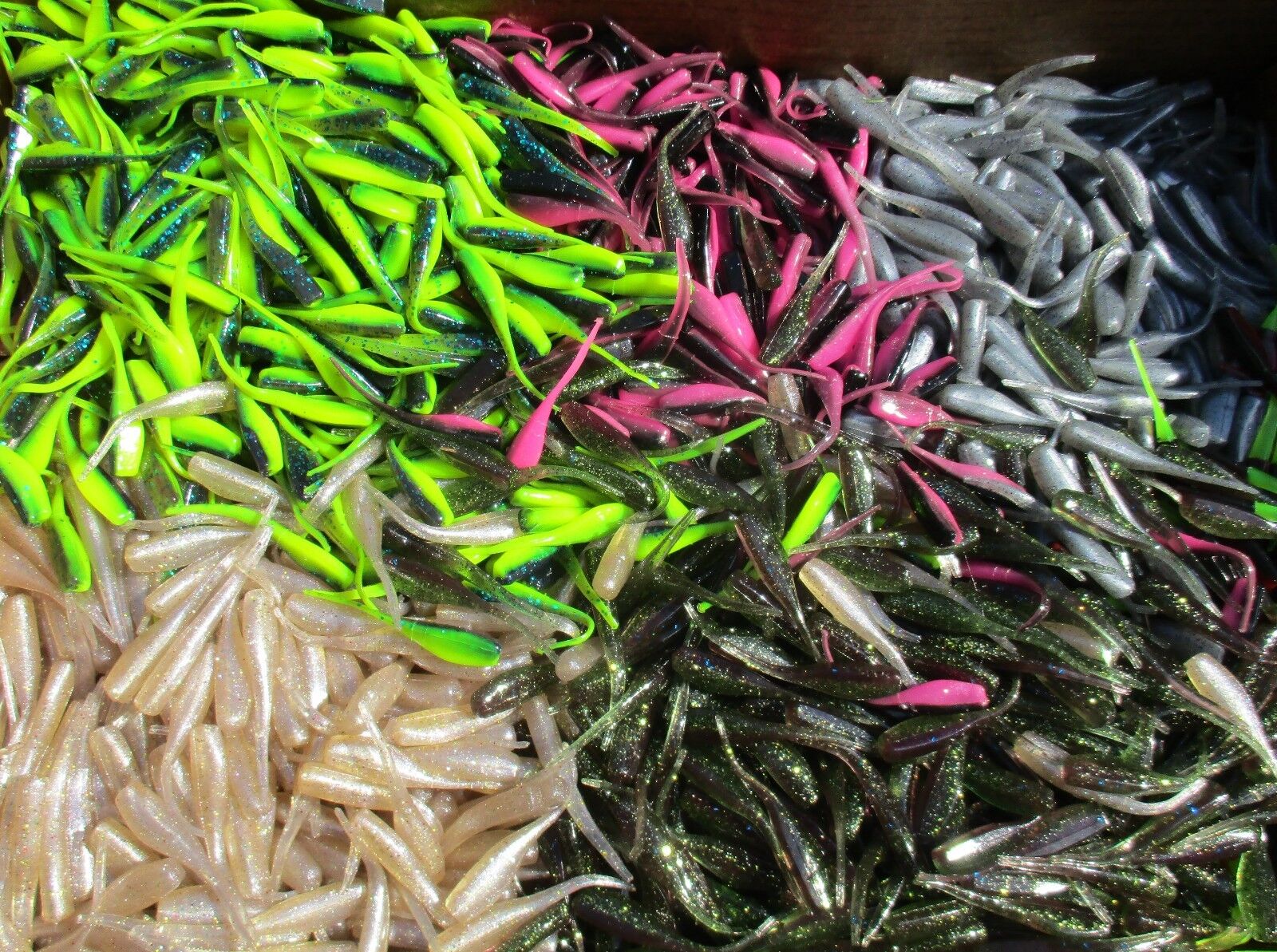 100pc PANFISH ASSORTMENT 1" to 2" SOFT PLASTIC BAITS Crappie Fishing Lures Trout All American Tournament Quality Soft Plastic Baits 100ctPanfishAsst - фотография #4