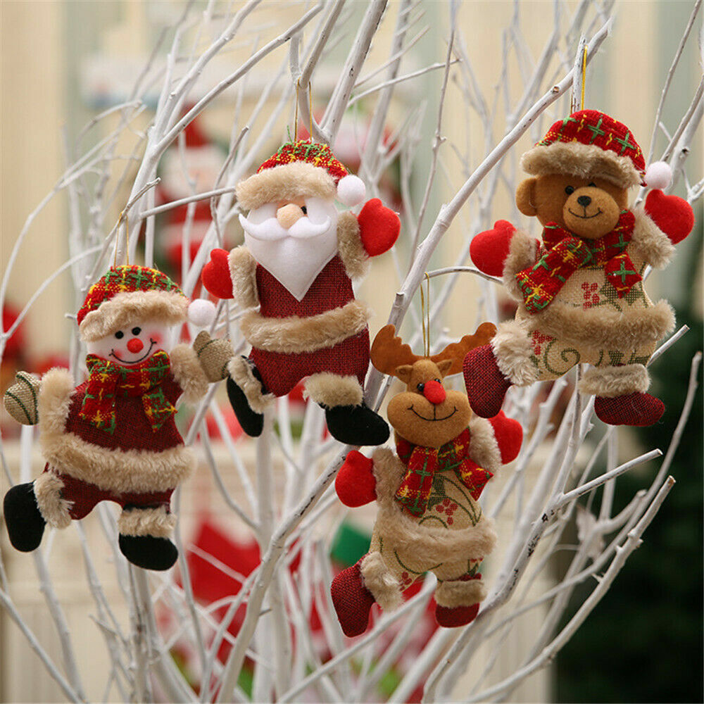 4PCS Christmas Hanging Ornament Santa Claus Xmas Tree Snowman Doll Decor Gift US Unbranded Does Not Apply - фотография #5