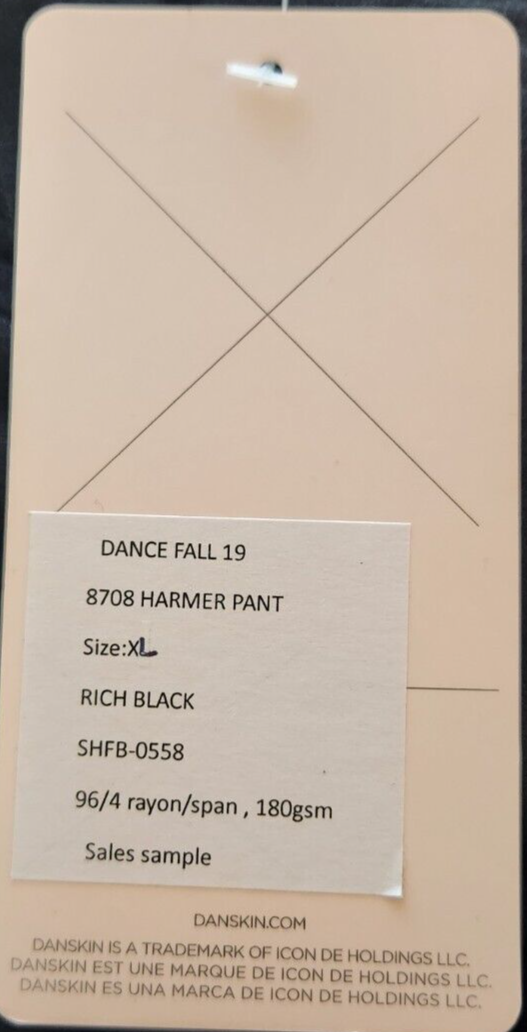 Danskin Women's Size XL (14/16) Rich Black Hammer Pants Style 8708 Dancewear Danskin - фотография #3