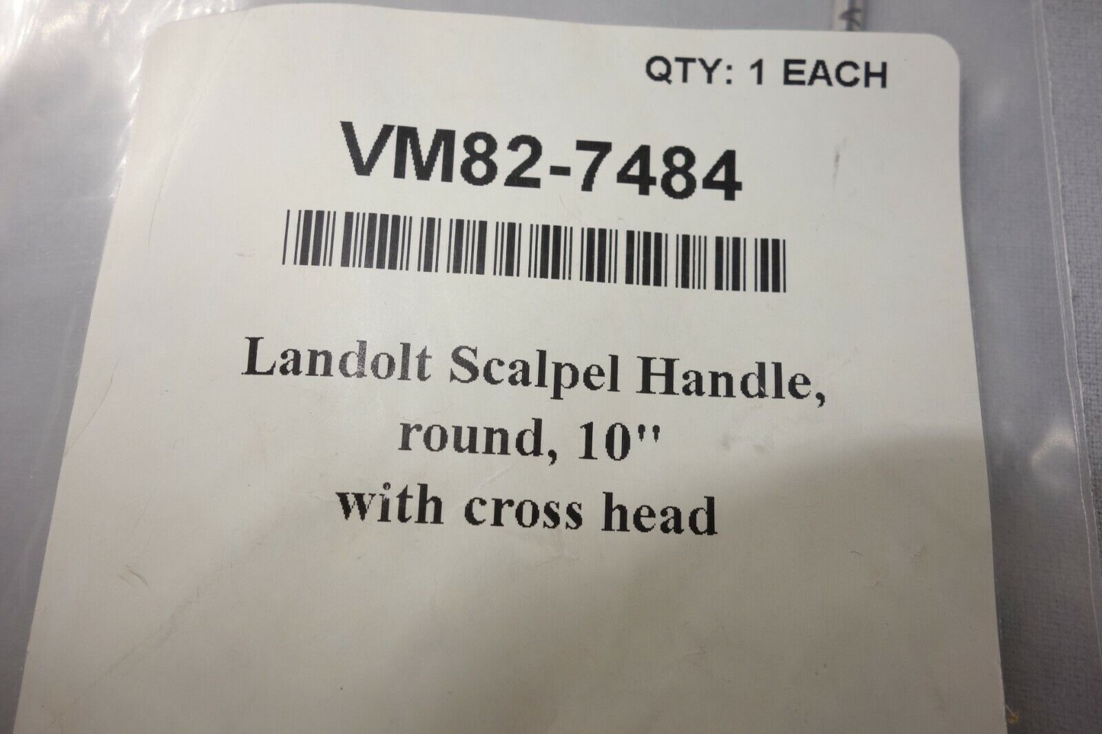 2- V82-7484 Landolt Scalpel Handle, Round 10" with Cross Head German Stainless VMueller VM82-7484 - фотография #6