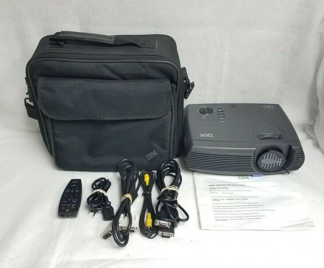IBM E400 DLP Portable Projector (DVI/S Video/RCA) 90 LAMP HOURS with Accessories IBM E400