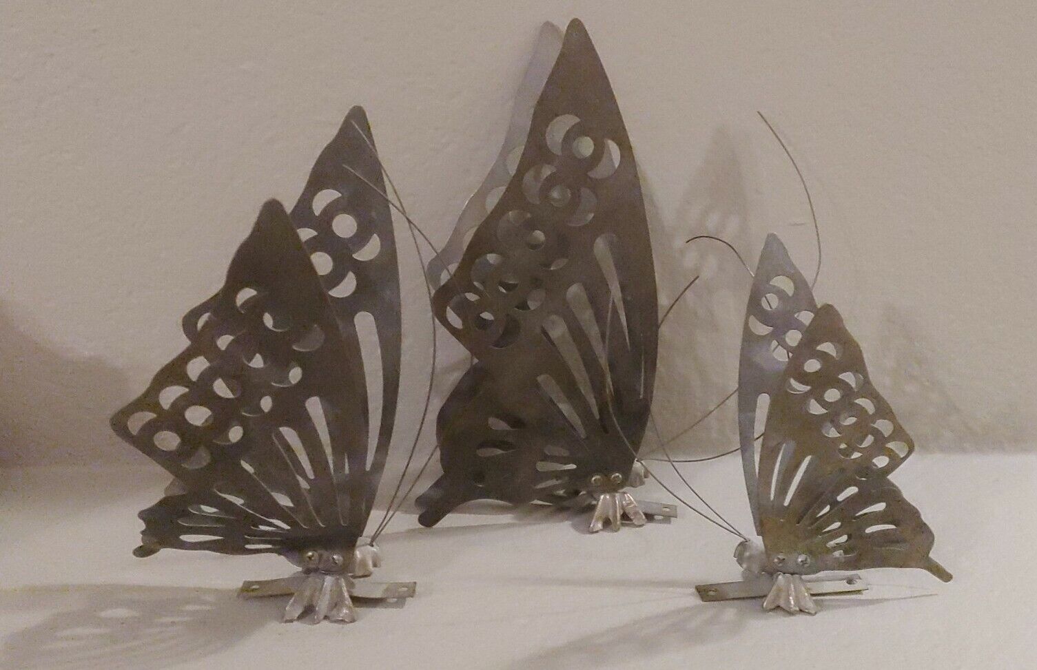 Set of 3 Metal Butterflies 3D Wall Mounted Butterfly Great Shadow Cast. Без бренда - фотография #3