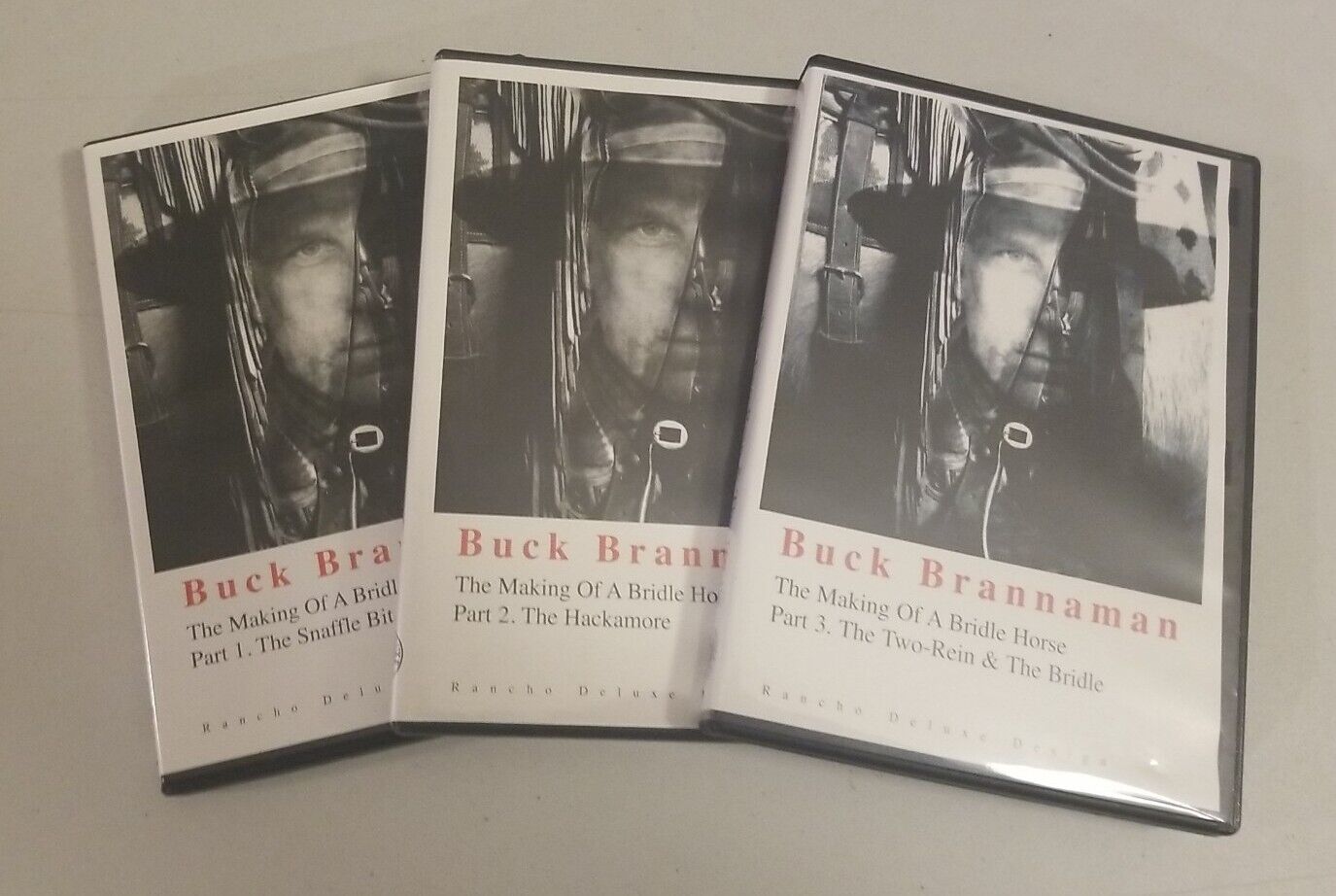 Buck Brannaman The Making of a Bridle Horse 3 DVD Set Snaffle Hackamore Two-Rein Rancho Deluxe Design Buck Brannaman The Making of a Bridle Horse 3