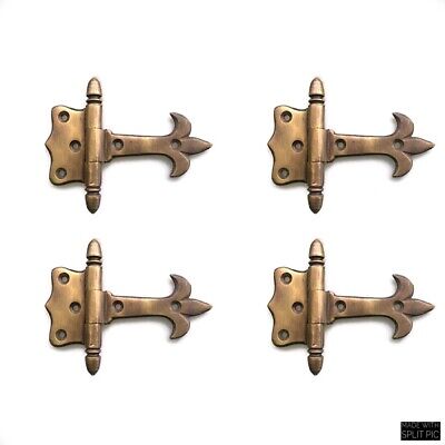 6 solid Brass DOOR small hinges vintage age antique style restoration heavy 3" B Без бренда - фотография #8