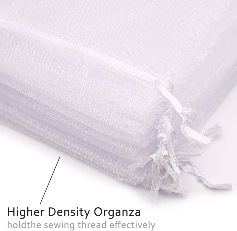 100Pcs 2.8 X 3.6" Sheer Drawstring Organza Jewelry Pouches Wedding Party Christm Does not apply - фотография #4