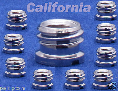 Lot of 10 x 1/4" to 3/8" Tripod & Monopod Threaded Convert Screw Adapter Bushing Paxly Does Not Apply