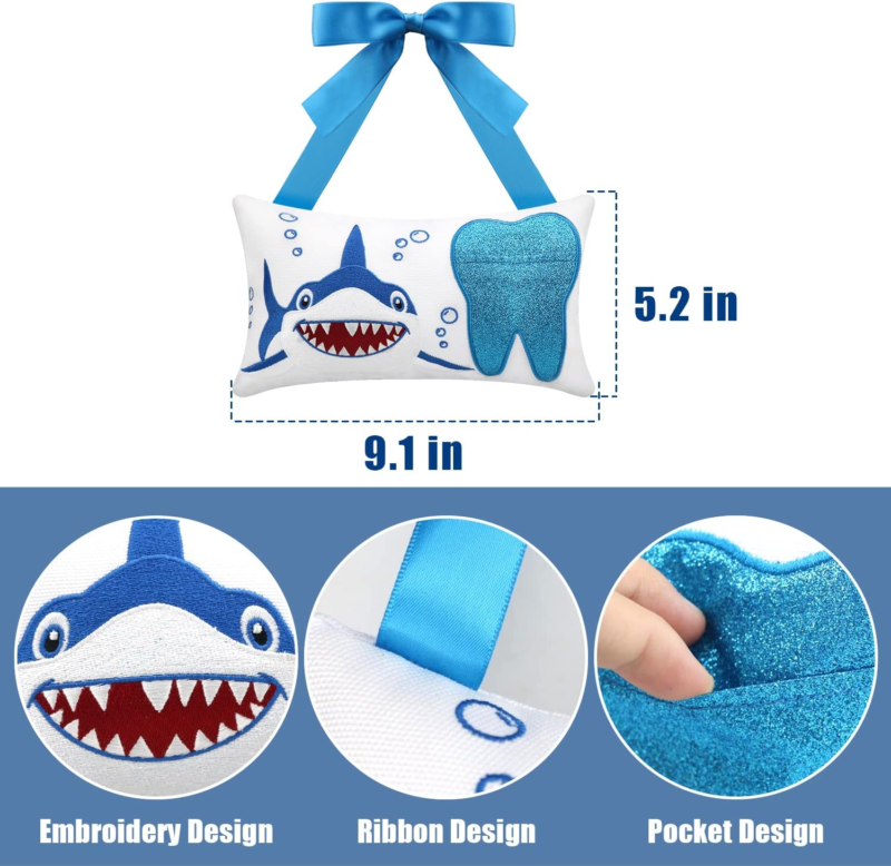 Tooth Fairy Pillow with Pocket for Girls and Boys Kids Tooth Pillow Toothfairy G Does not apply - фотография #3