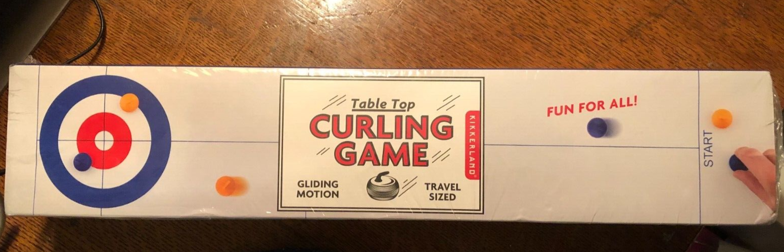 Kikkerland Table Top Curling Game Gliding Motion Travel Size NEW FACTORY SEALED! Без бренда - фотография #2