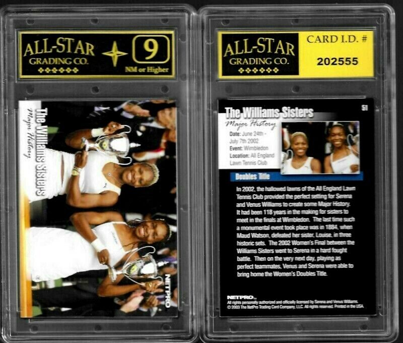 100x Serena Venus The Williams Sisters 2003 Net Pro Rookie Cards #51 ASG 9 NM Без бренда - фотография #4