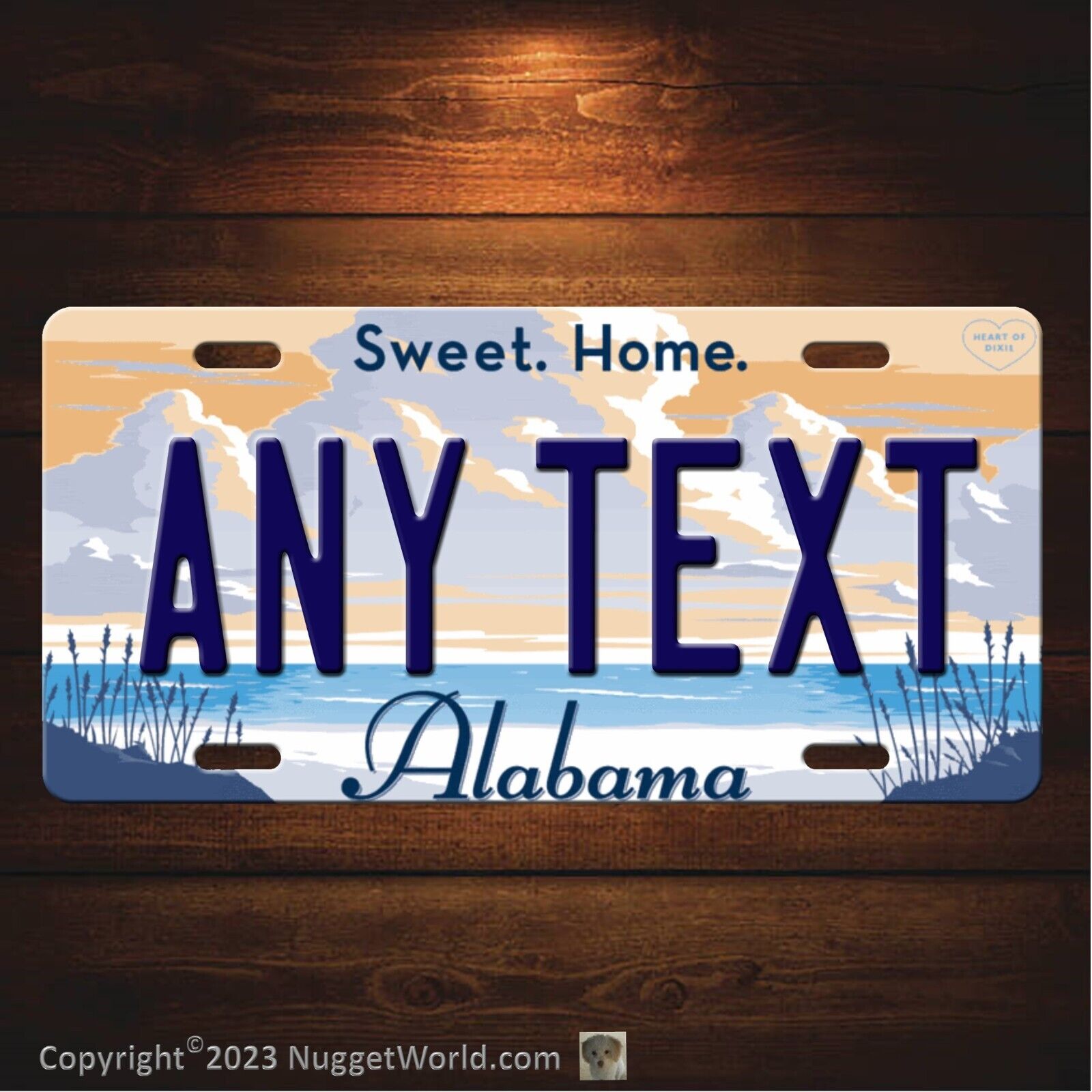Alabama Sweet Home Personalized Vanity License Plate tag ANY TEXT Custom New Без бренда