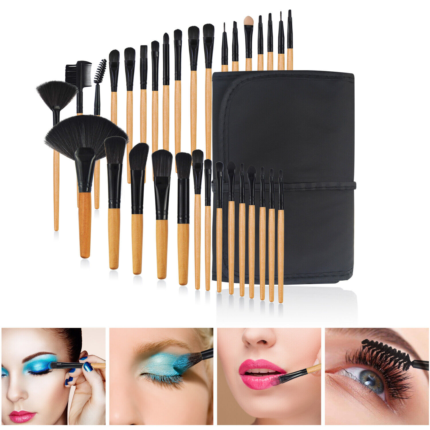 32PCS Professional Make up Brushes Set Cosmetic Tool Kabuki Makeup+Luxury Bag US YUWAKU Does not apply - фотография #9