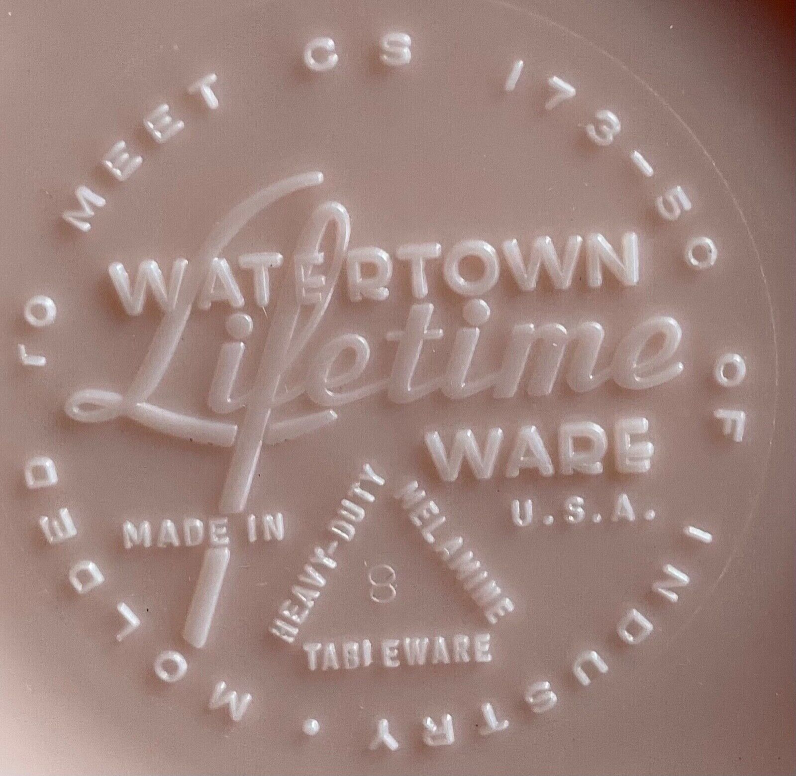 Vintage Watertown Lifetime Ware Melmac Dish Set Watertown Lifetime Ware - фотография #9
