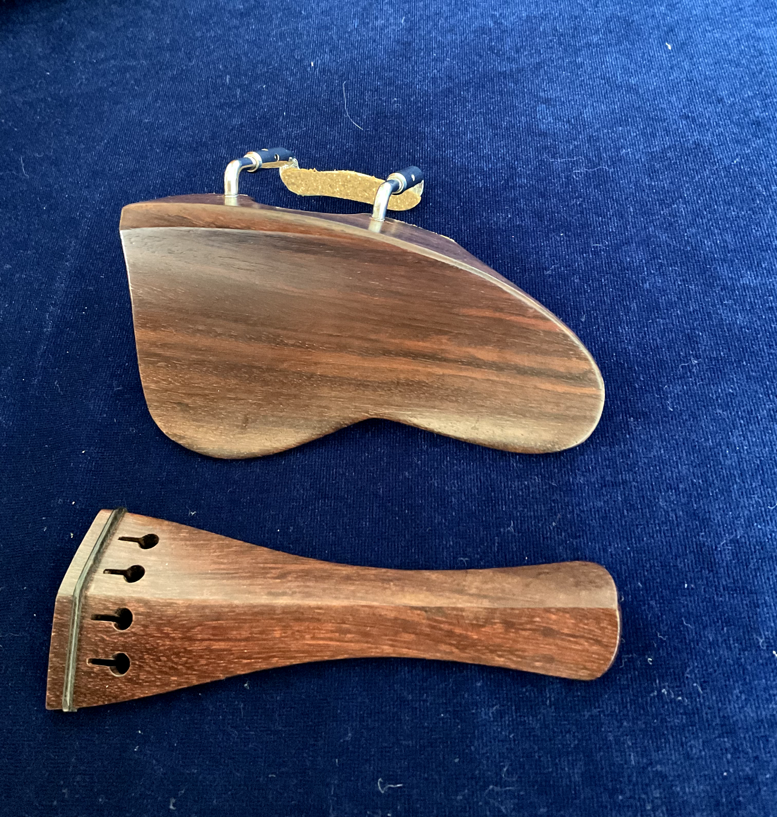 violin Rosewood hollow tailpiece and Chinrest, High quality Unbranded