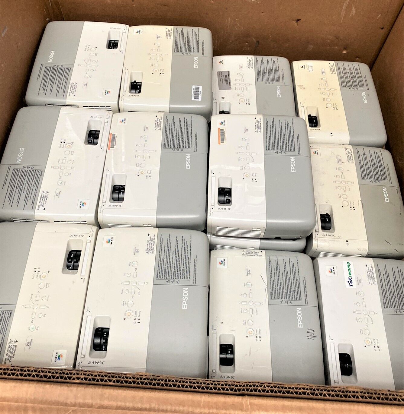 Lot of 100 - Epsons 84, 84+, 85, 85+ Projectors - NO Lamps - Working! Epson DOES NOT APPLY, V11H353020
