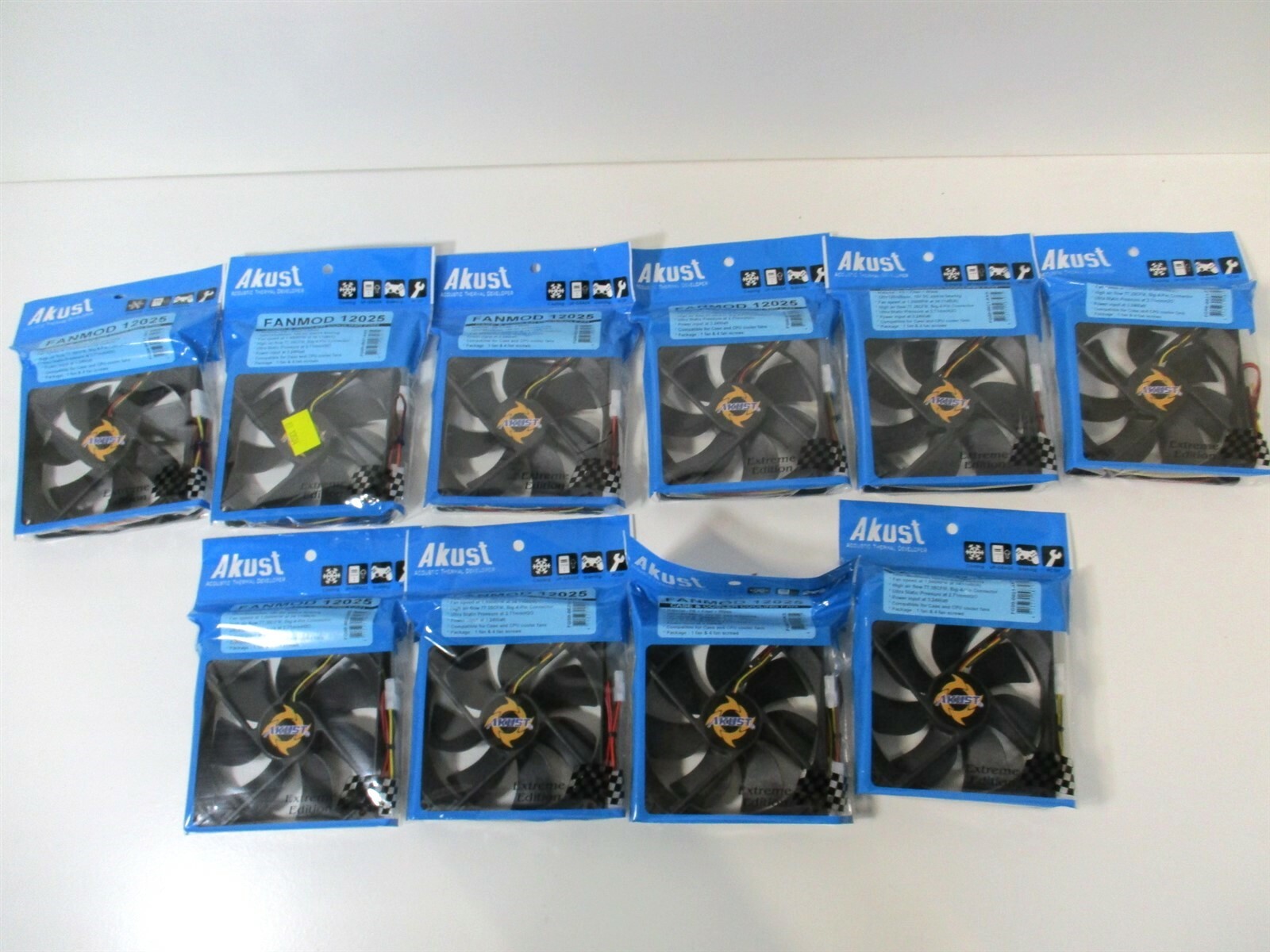 Akust (FG00-0021-AKS) 120x25mm, 12V DC, 3.24W Black Computer Fanmod - Lot of 10  Akust FG00-0021-AKS