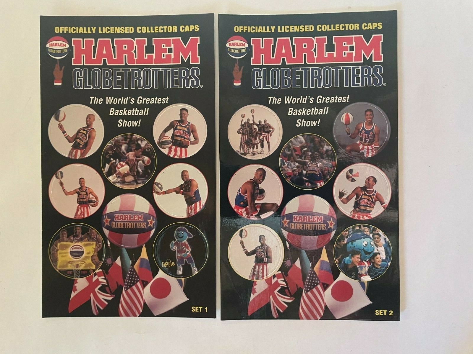 Harlem Globetrotters Pogs. Sets 1 & 2 of 2 (1995) Без бренда - фотография #2