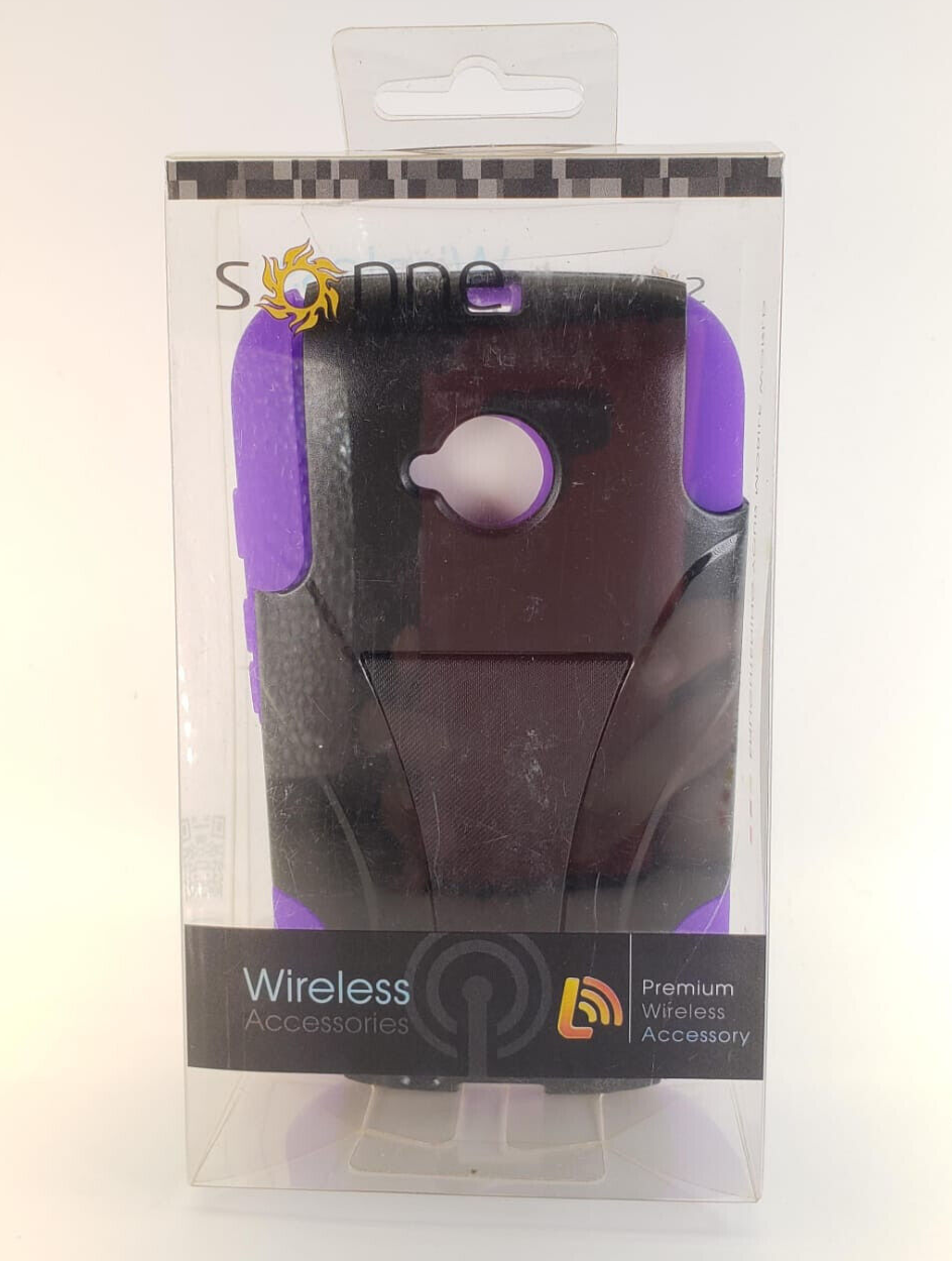 Sonne Premium Case with Kickstand for HTC Desire 510 - Purple/Black Sonne - фотография #3