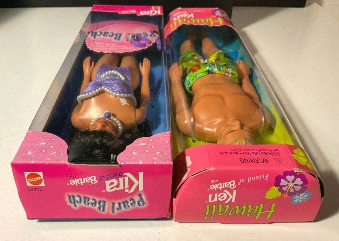 Vintage Lot of 2 Mattel Barbie 1997 Kira Pearl Beach & 1999 Hawaii Ken NIB Mattel 24616, 18580 - фотография #6